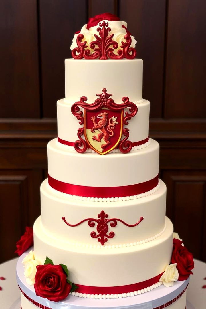 Gryffindor Pride Wedding Cake Design - 22 Harry Potter Wedding Ideas
