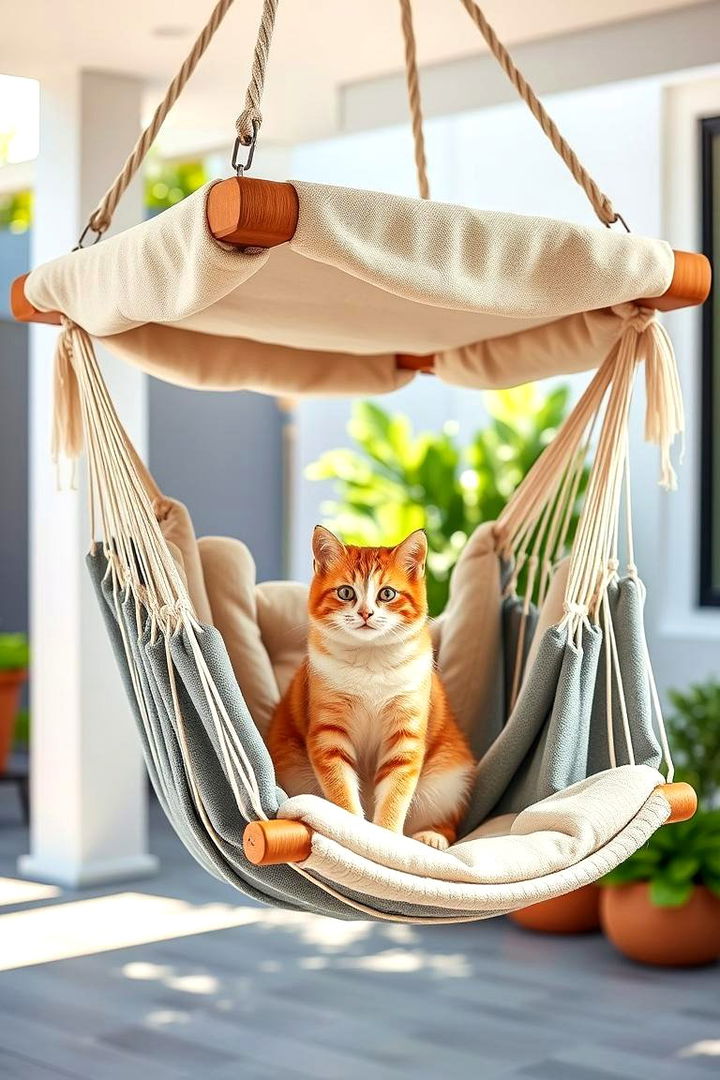 Hammock Hideaway - 22 Outdoor Cat Tree Ideas