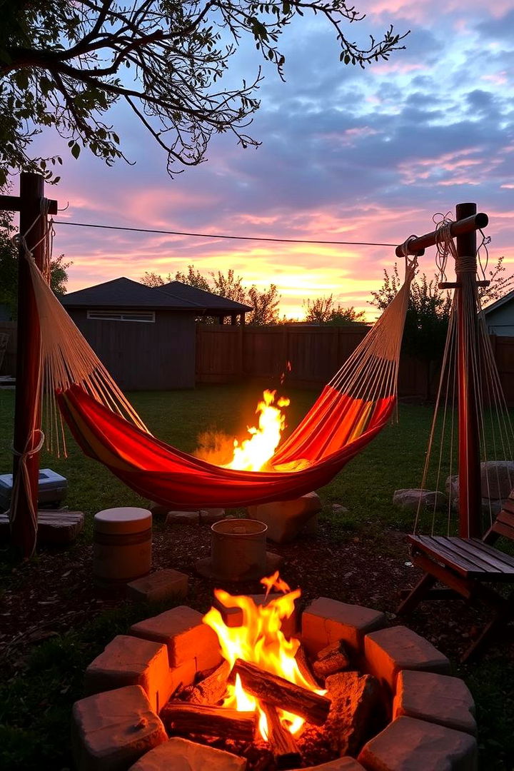 Hammock or Swing Selection - 22 Fire Pit Seating Ideas