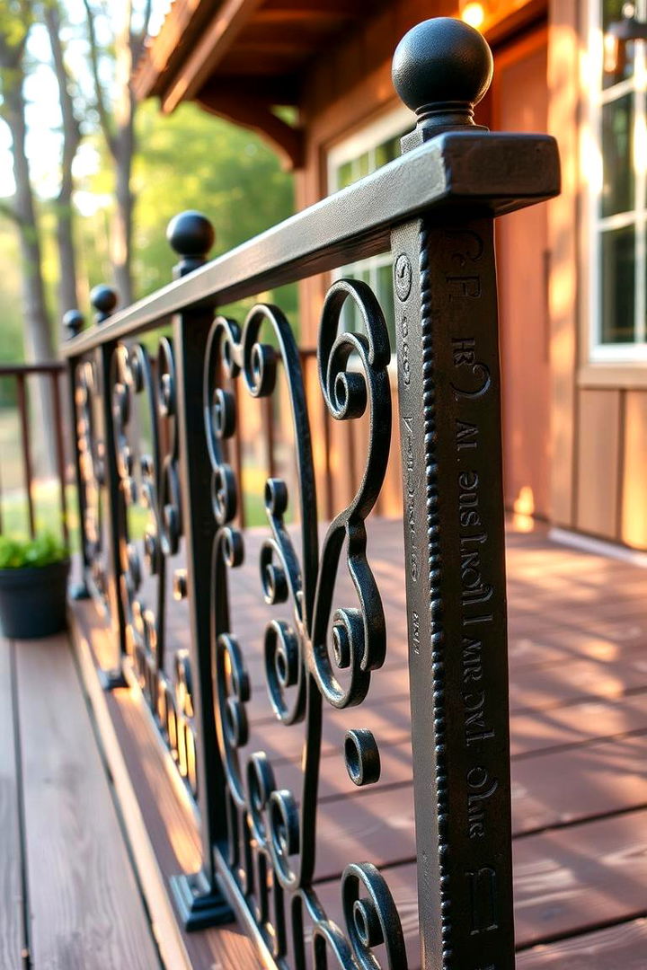 Hand Forged Artisan Railings - 22 Metal Deck Railing Ideas