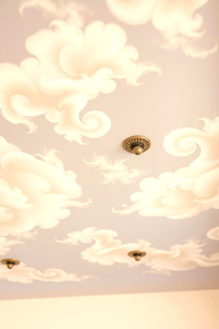 Hand Painted Cloud Ceilings - 22 Cloud Themed Nursery Ideas