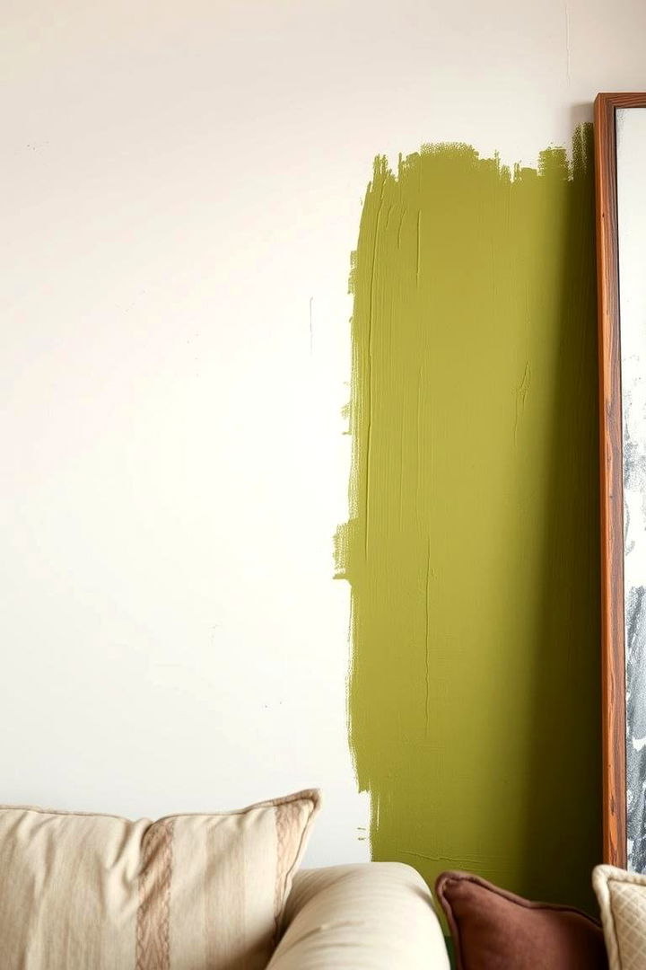 Hand Painted Designs - 22 Olive Green Accent Wall Ideas