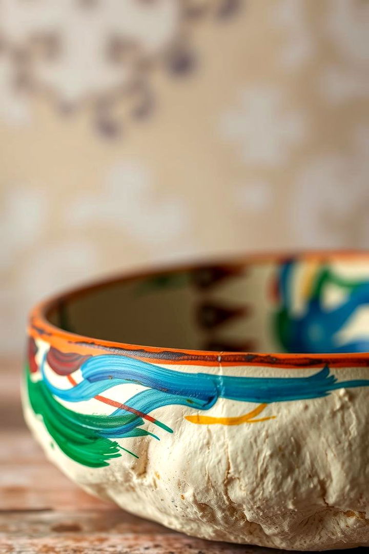 Hand Painted Dough Bowl Artistry - 22 Dough Bowl Decor Ideas