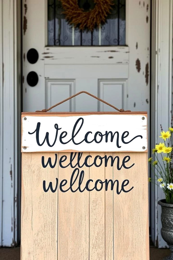 Hand Painted Entry Signs - 22 Farmhouse Entryway Ideas