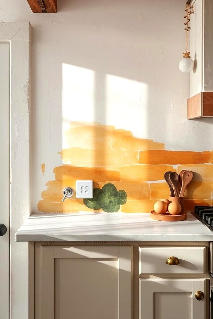 Hand Painted Finishes - 22 Rustic Backsplash Ideas