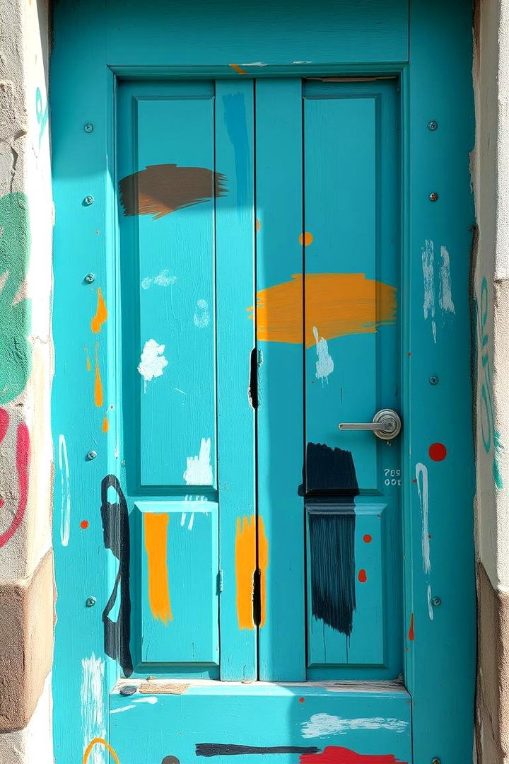 Hand Painted Masterpiece - 22 Turquoise Front Door Ideas