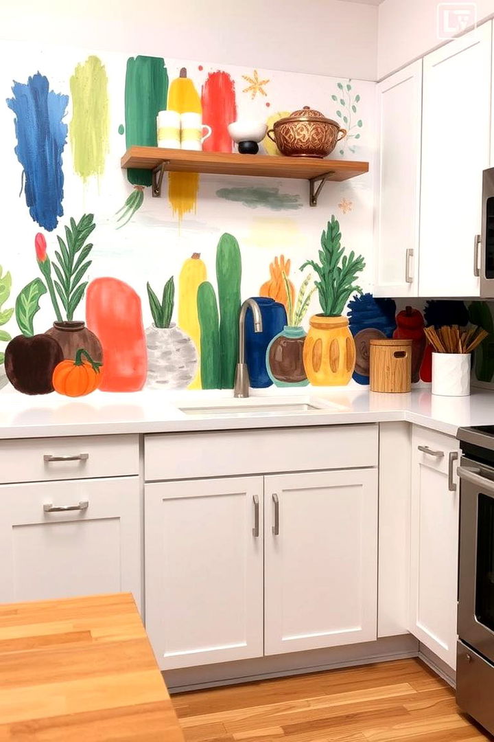 Hand Painted Masterpieces - 22 Kitchen Accent Wall Ideas