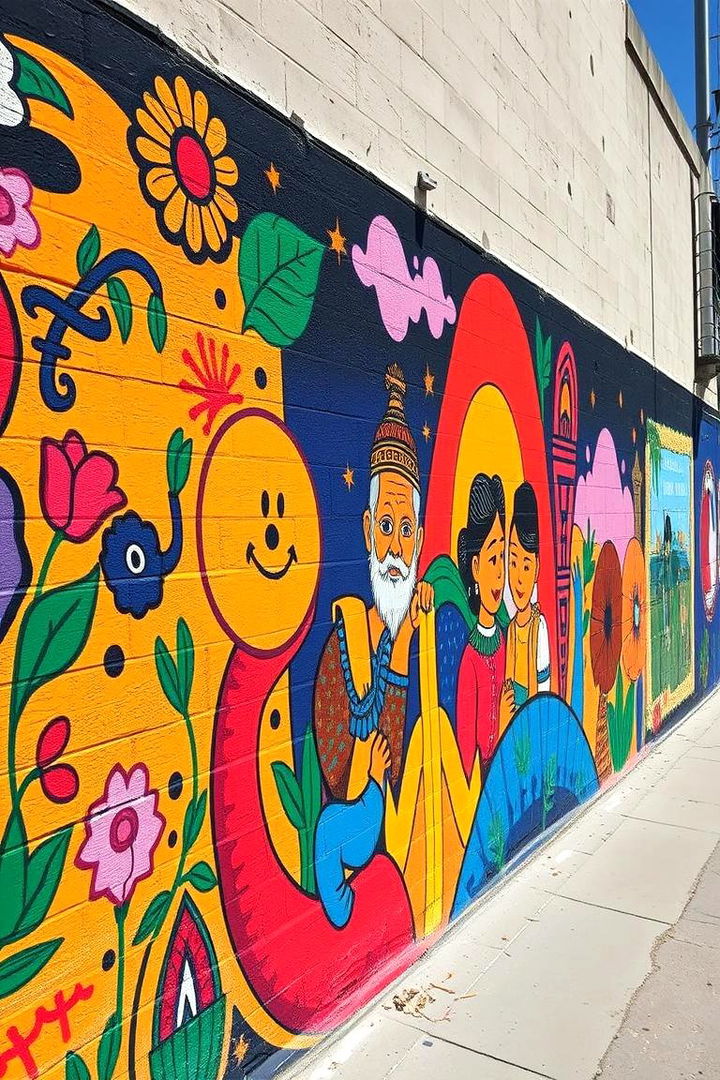 Hand Painted Mural Walls - 22 Colorful Boho Decor Ideas