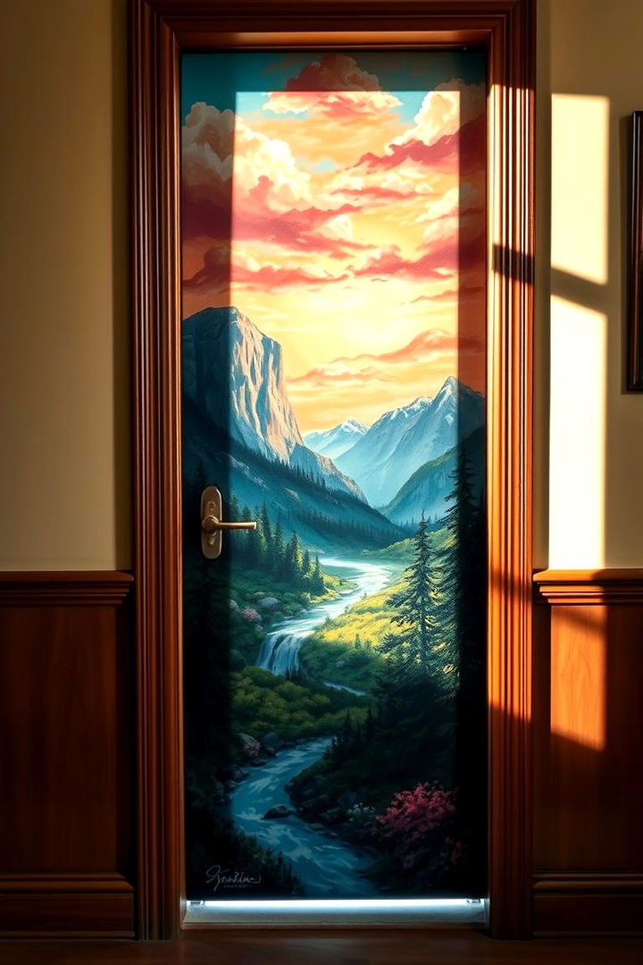 Hand Painted Murals - 22 Bedroom Door Decorating Ideas