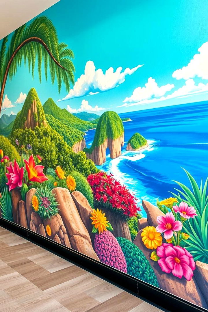 Hand Painted Murals - 22 Hawaiian Interior Design Ideas