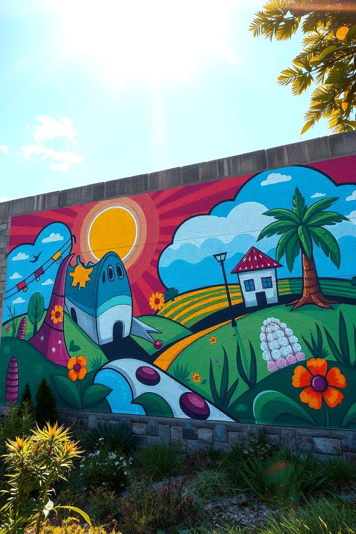 Hand Painted Murals Expressive Outdoor Narratives - 22 Outdoor Wall Decor Ideas