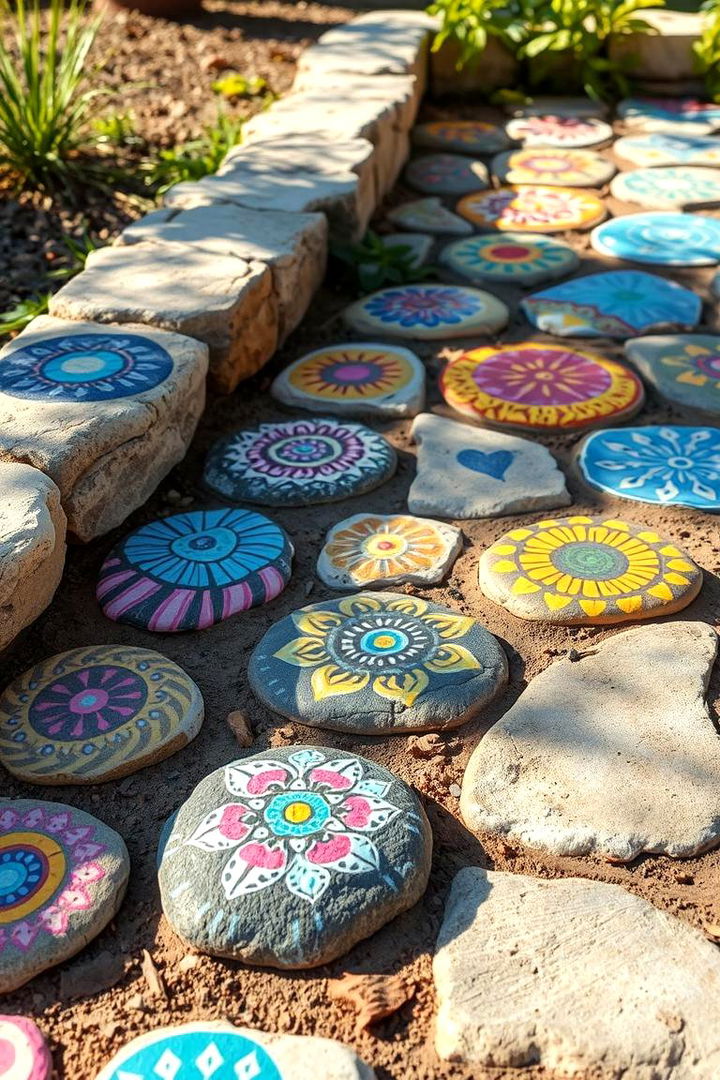 Hand Painted Stone Artistry - 22 Patio Flooring Ideas
