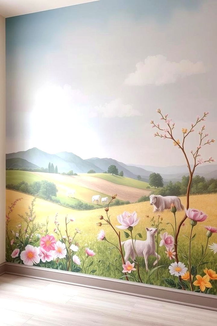 Hand Painted Wall Murals - 22 Cottagecore Interior Design Ideas