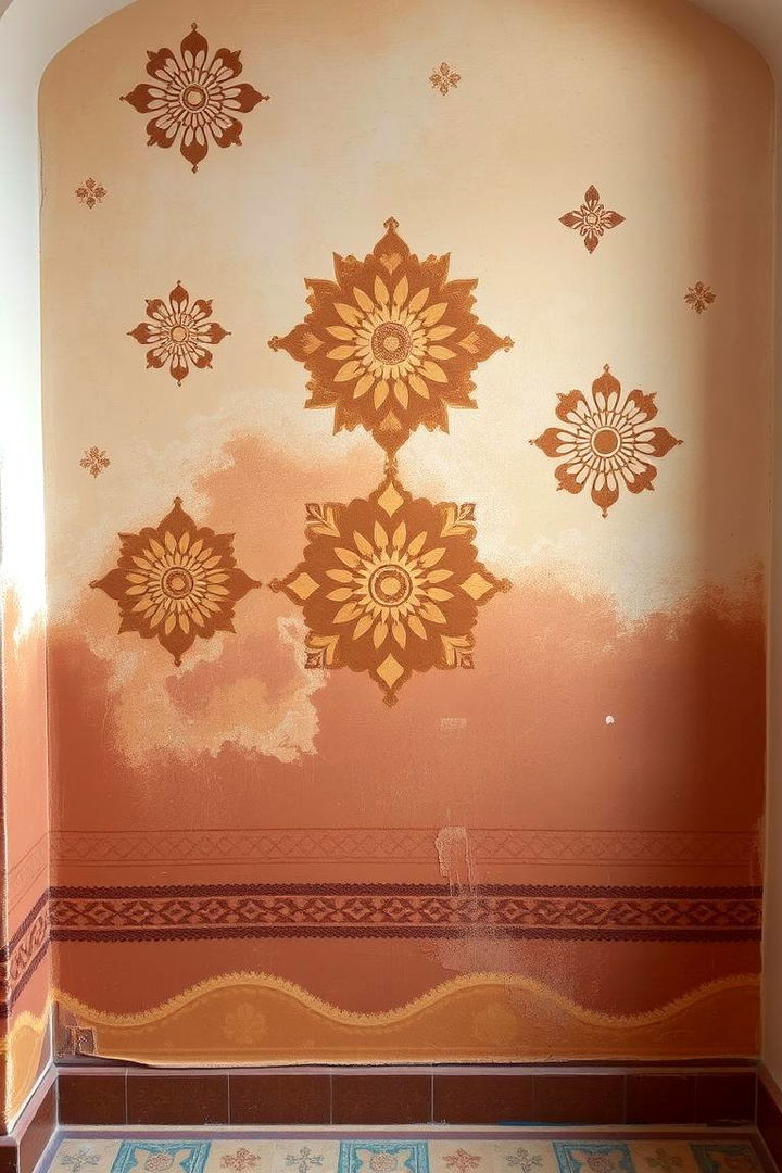 Hand painted Decorative Walls - 22 front yard spanish style landscaping ideas