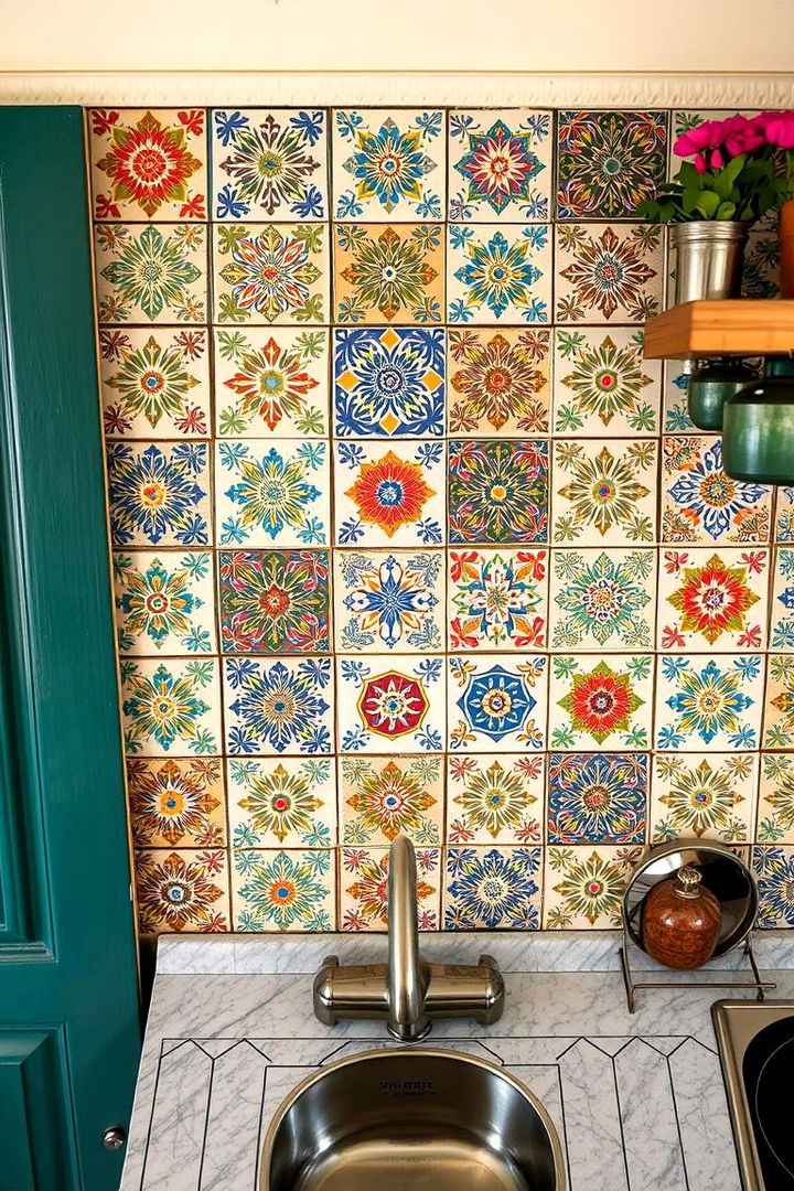 Hand painted Tiles and Patterns - 22 French Country Kitchen Ideas