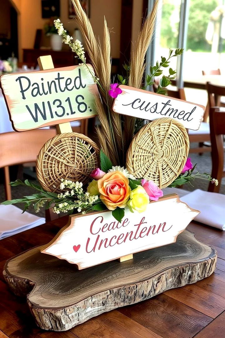 Handcrafted Adornments - 22 Rustic Wedding Centerpieces