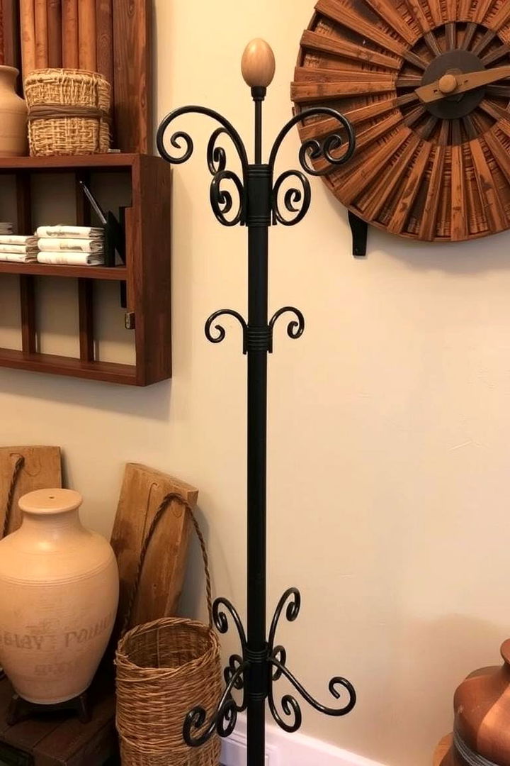 Handcrafted Coat Rack Display - 22 Farmhouse Entryway Ideas