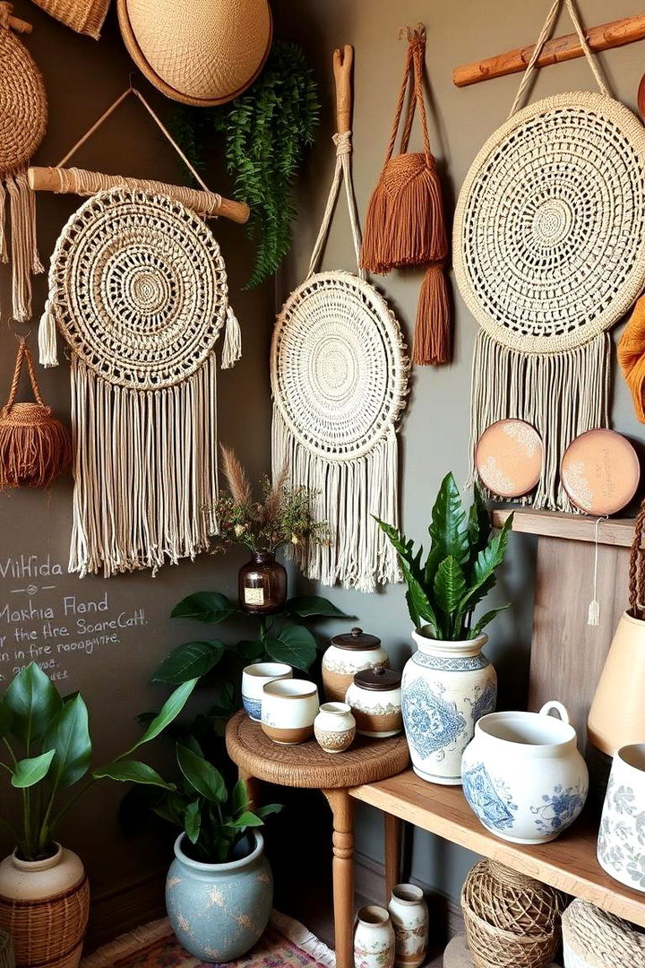 Handcrafted Decor Elements - 22 Boho Living Room Ideas