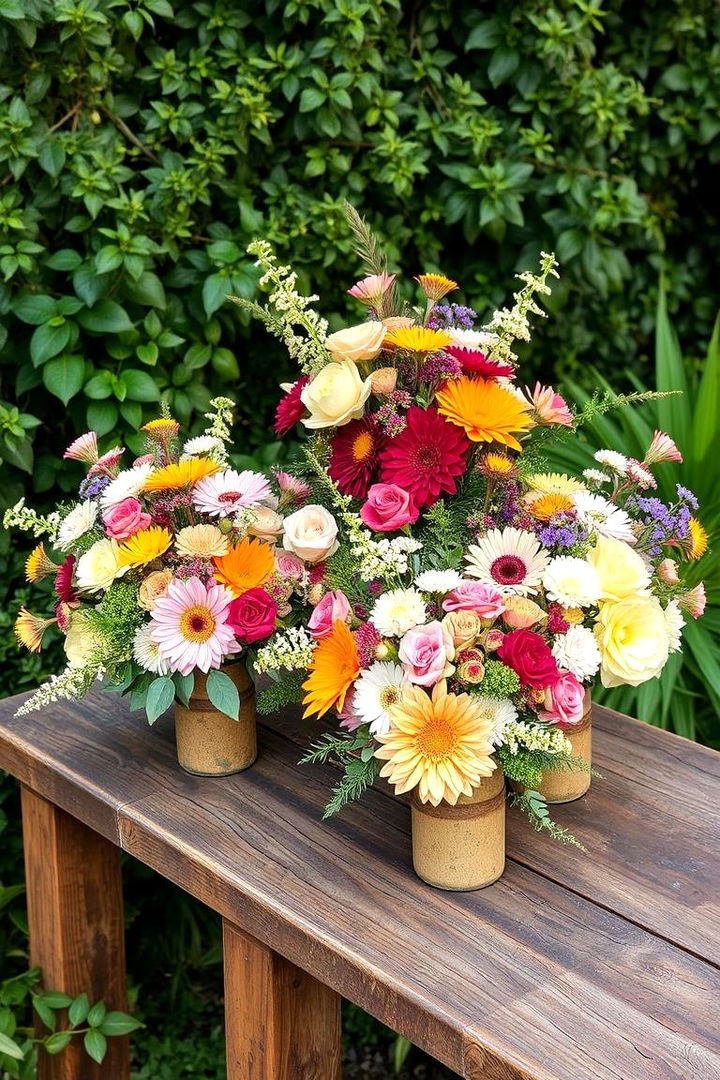 Handcrafted Floral Arrangements - 22 boho wedding ideas