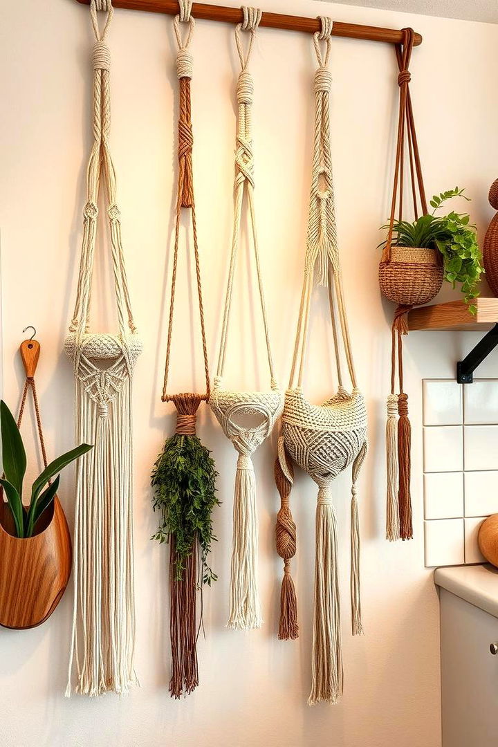 Handcrafted Macrame Hangers - 22 Kitchen Wall Decor Ideas
