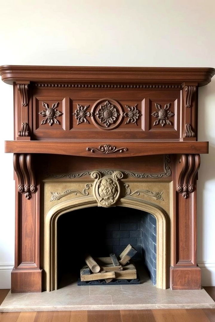 Handcrafted Mantel Artistry - 22 French Country Fireplace Ideas