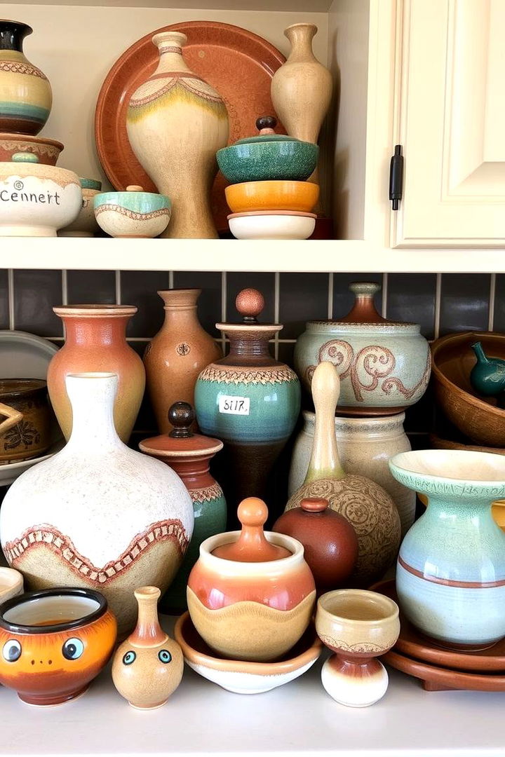 Handcrafted Pottery Accents - 22 Earthy Kitchen Ideas