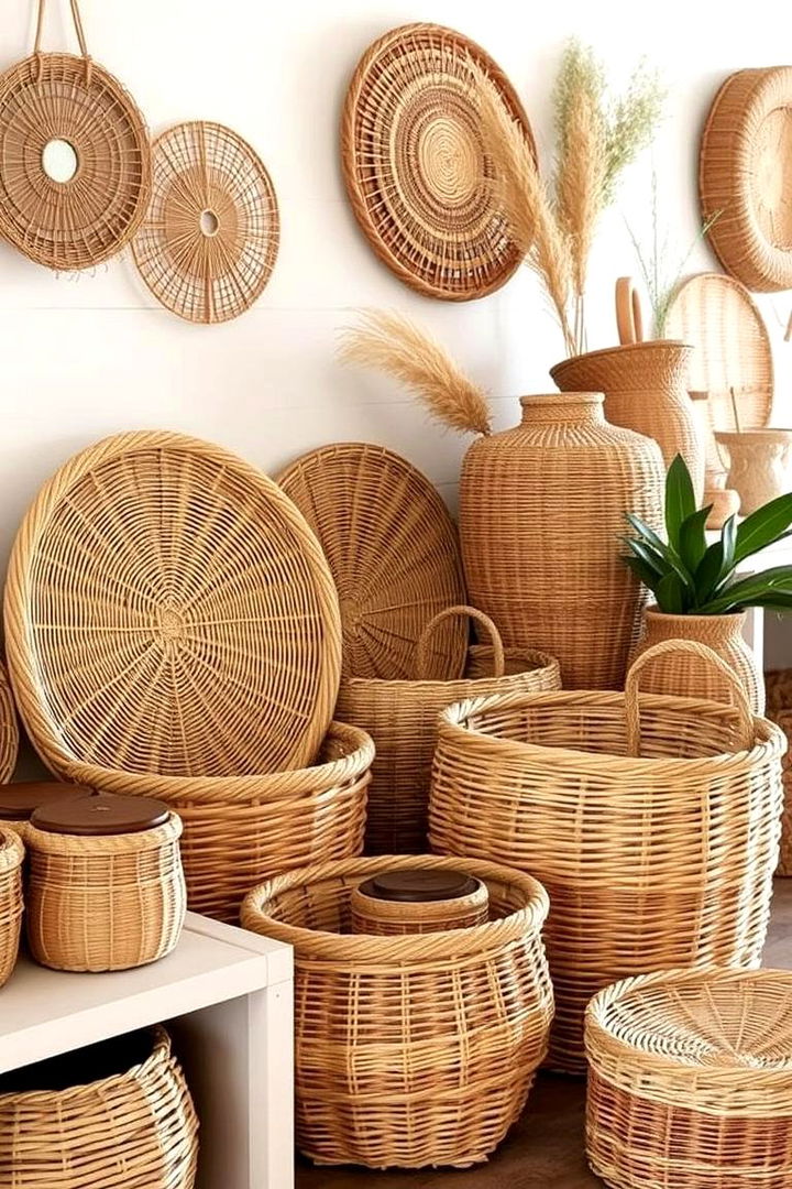 Handcrafted Rattan Baskets - 22 Safari Nursery Decor Ideas
