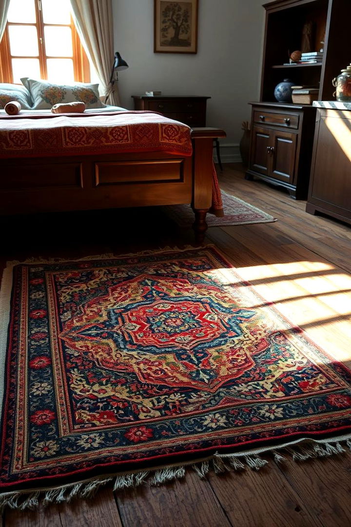 Handcrafted Rugs Appeal - 22 Moroccan Themed Bedroom Ideas