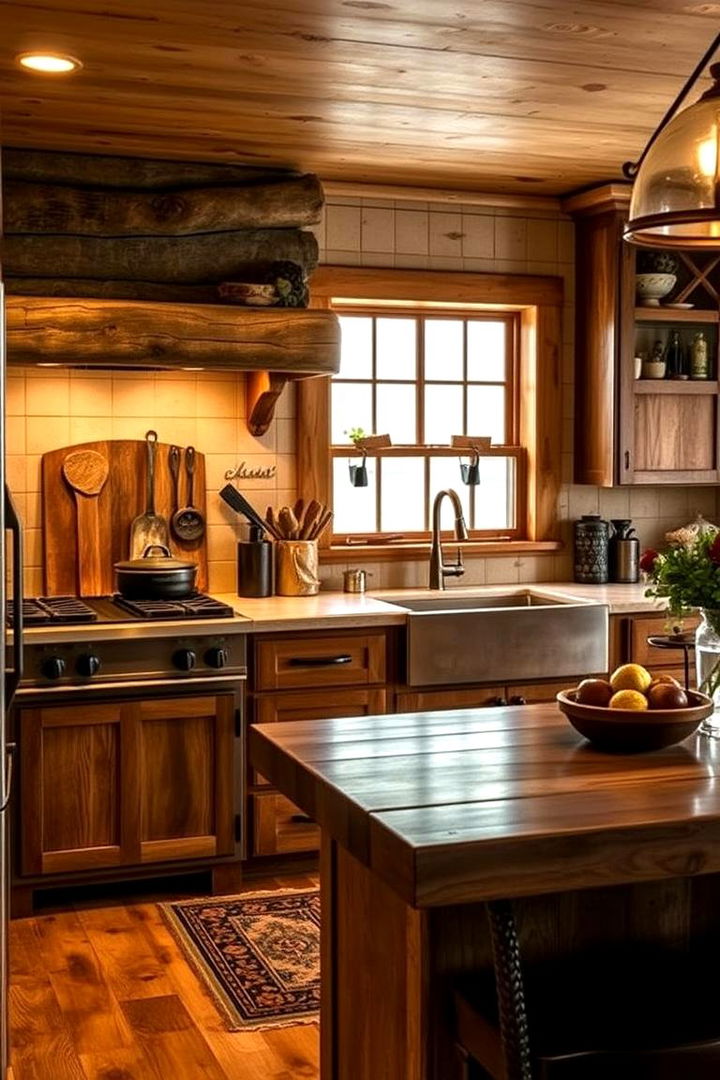 Handcrafted Rustic Details - 22 Cabin Kitchen Ideas