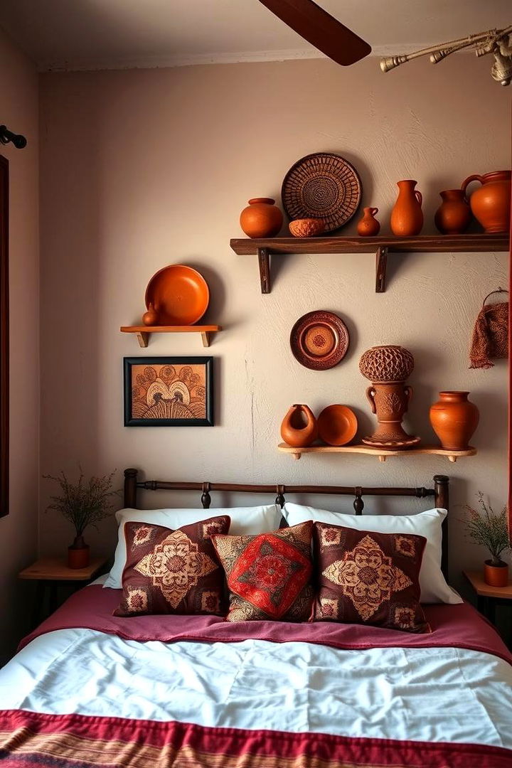 Handcrafted Terracotta Art Pieces - 22 Terracotta Bedroom Ideas