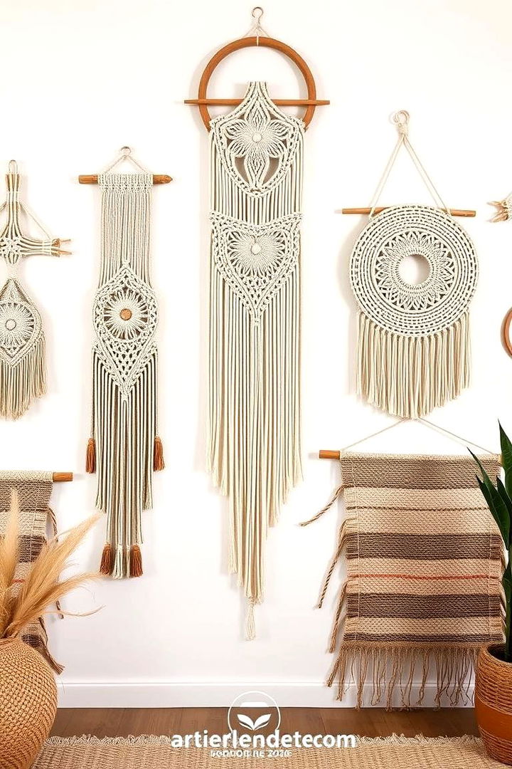 Handcrafted Wall Hangings - 22 Boho Meditation Room Ideas