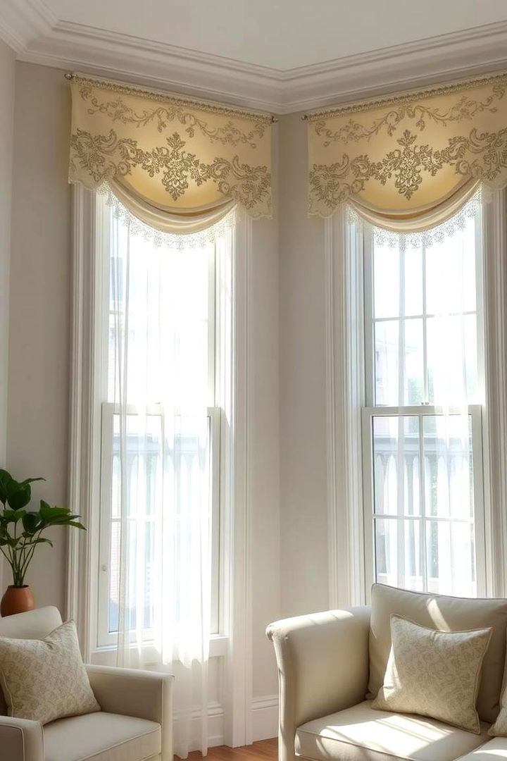 Handcrafted Window Treatments - 22 French Country Living Room Ideas