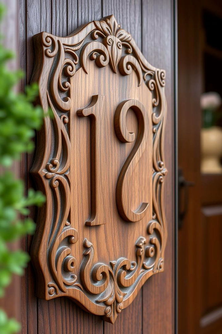 Handcrafted Wooden Numbers - 22 House Number Ideas