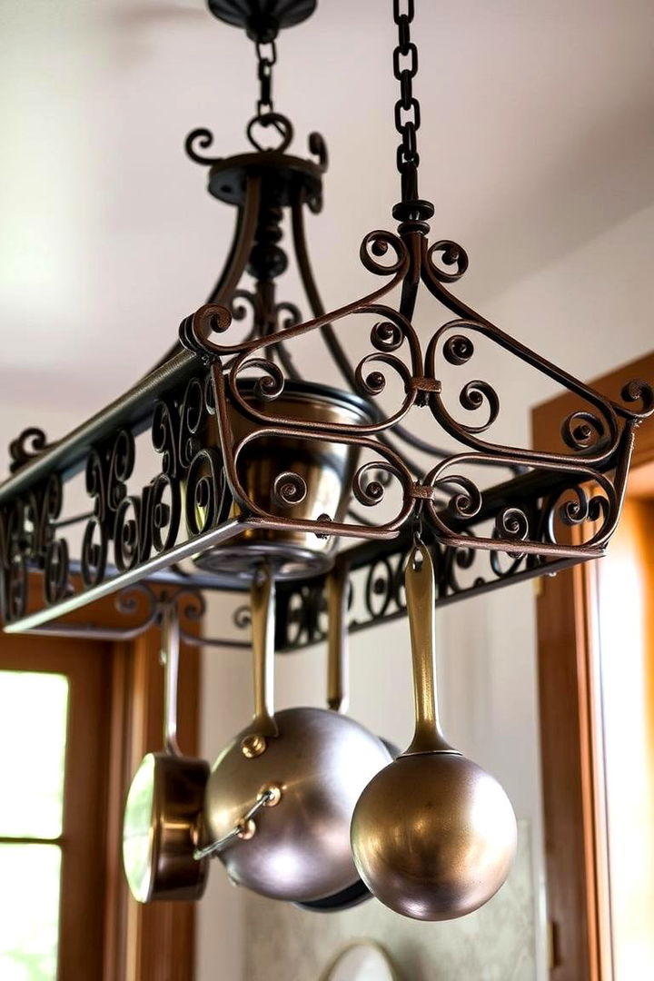 Handmade Iron Pot Racks - 22 Gothic Kitchen Ideas