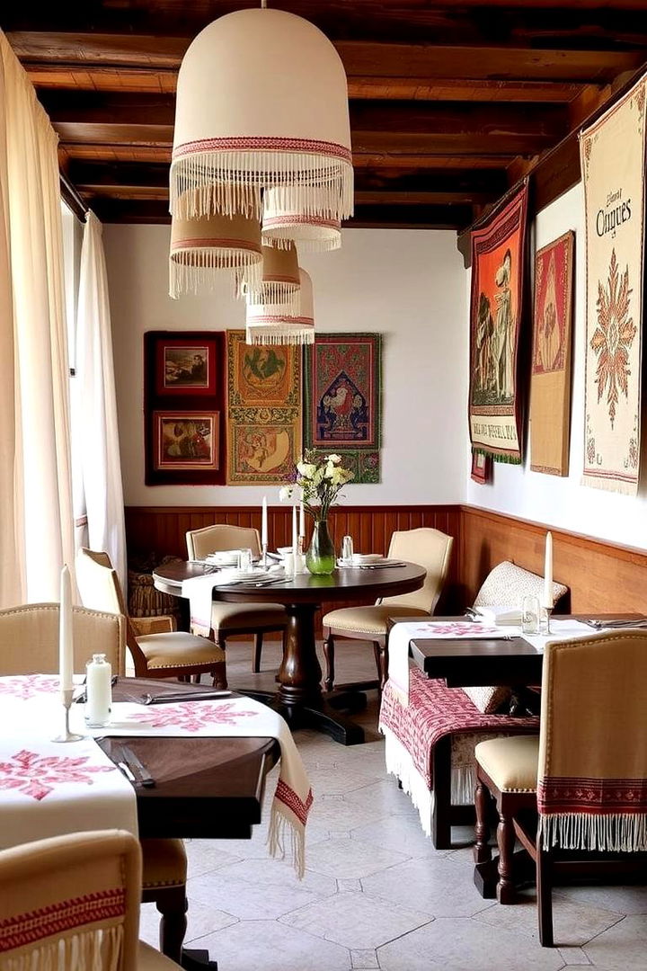 Handmade Textile Details - 22 Boho Dining Room Ideas