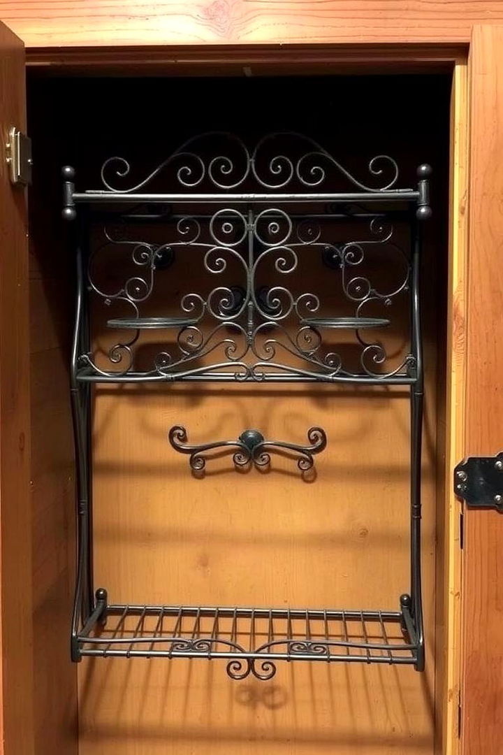 Handmade Wrought Iron Racks - 22 Rustic Closet Ideas