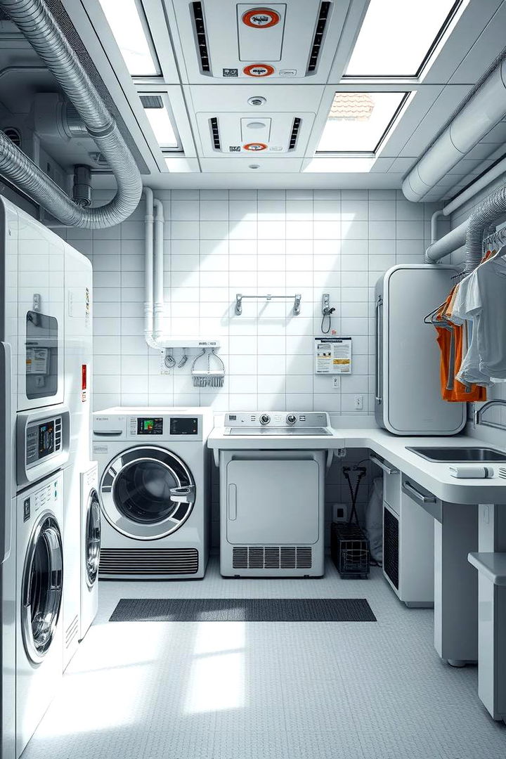 Hands Free Folding Stations - 22 Utility Room Ideas