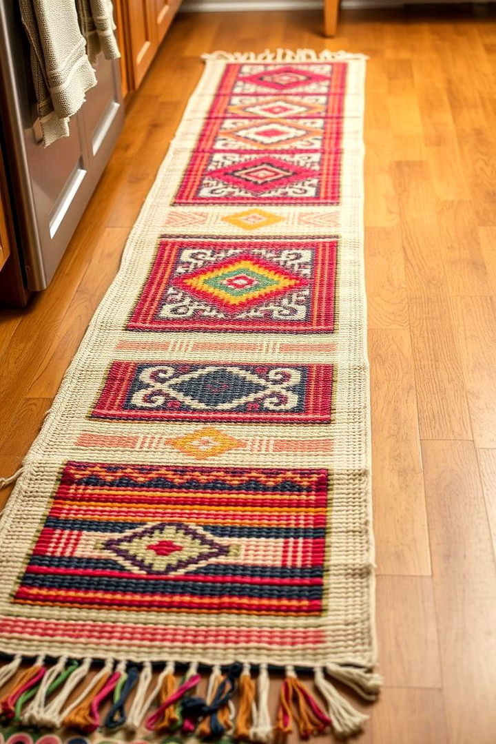 Handwoven Mexican Floor Runners - 22 Mexican Kitchen Ideas