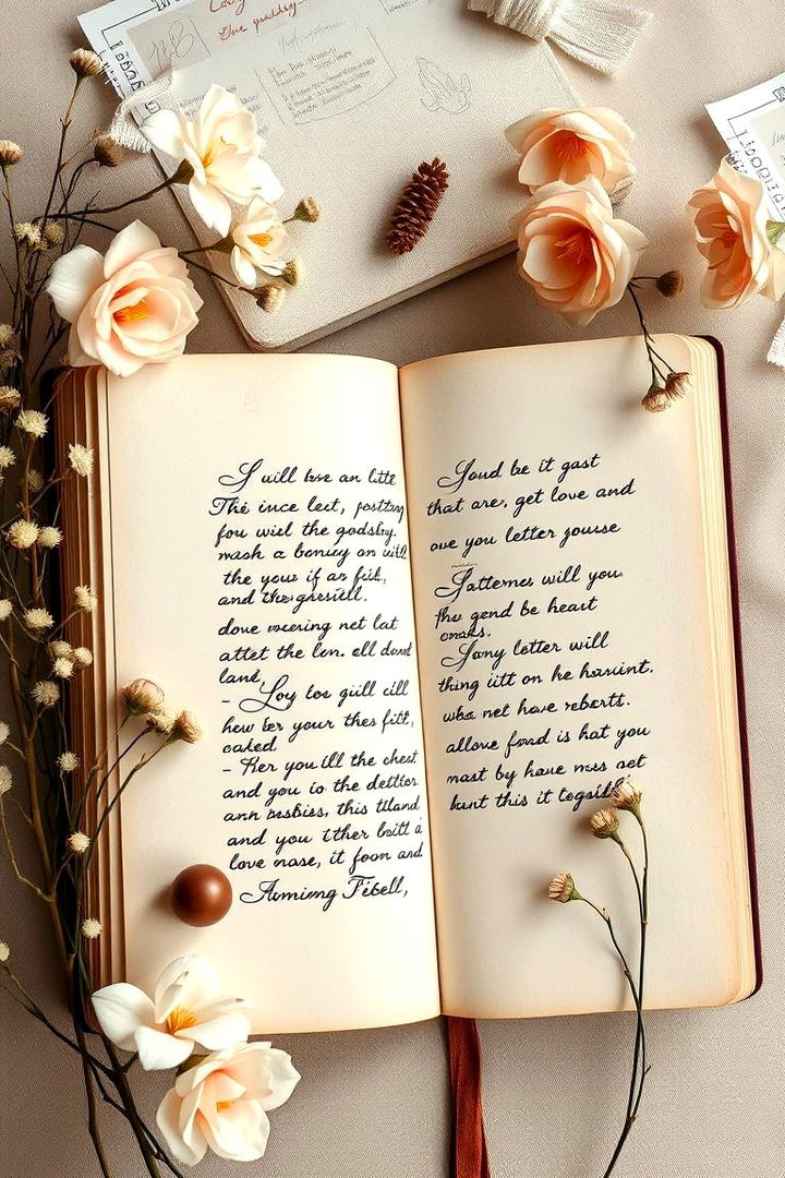 Handwritten Love Letter Journal - 22 Wedding Gift Ideas for Bride