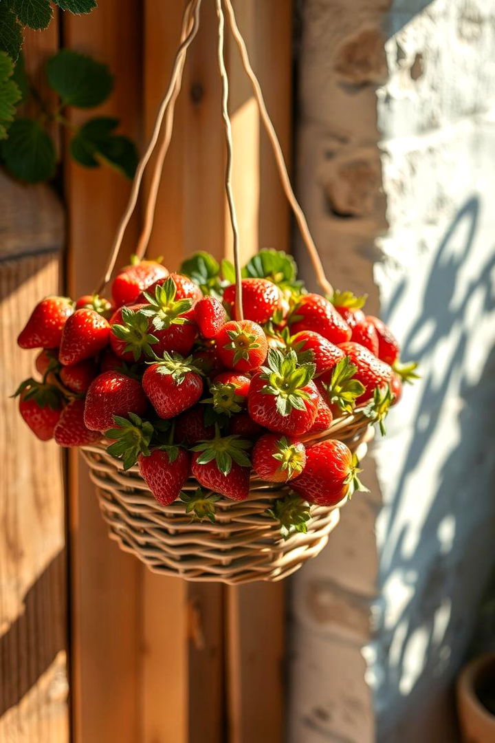 Hanging Basket Strawberry Planter - 22 Strawberry Planter Ideas