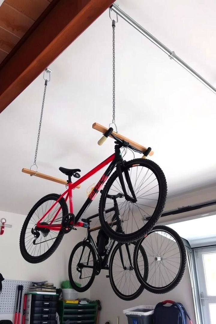 Hanging Bike Shelves - 22 Garage Bike Storage Ideas