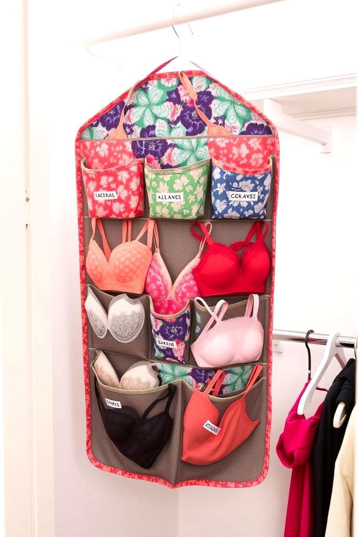 Hanging Bra Organizer Solution - 22 Bra Storage Ideas