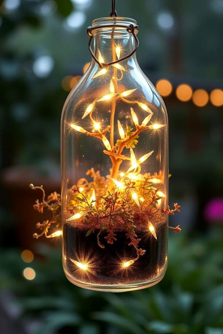 Hanging Fairy Bottle Charms - 22 Fairy Garden Container Ideas