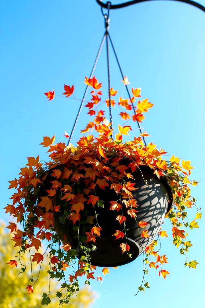 Hanging Planters with Fall Foliage - 22 Fall Planter Ideas