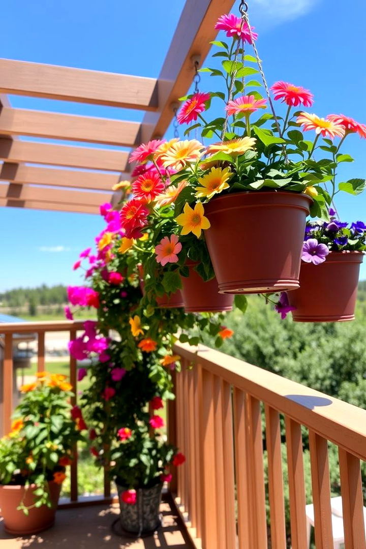 Hanging Potted Plant Displays - 22 Deck Decorating Ideas With Plant