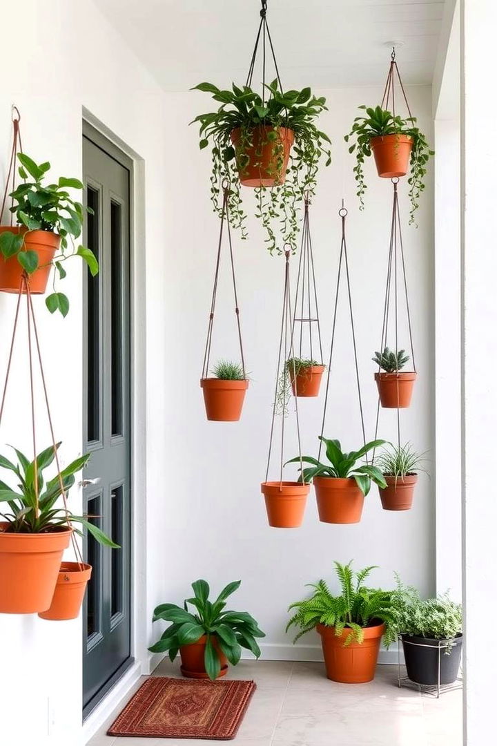 Hanging Potted Plants - 22 Small Porch Ideas