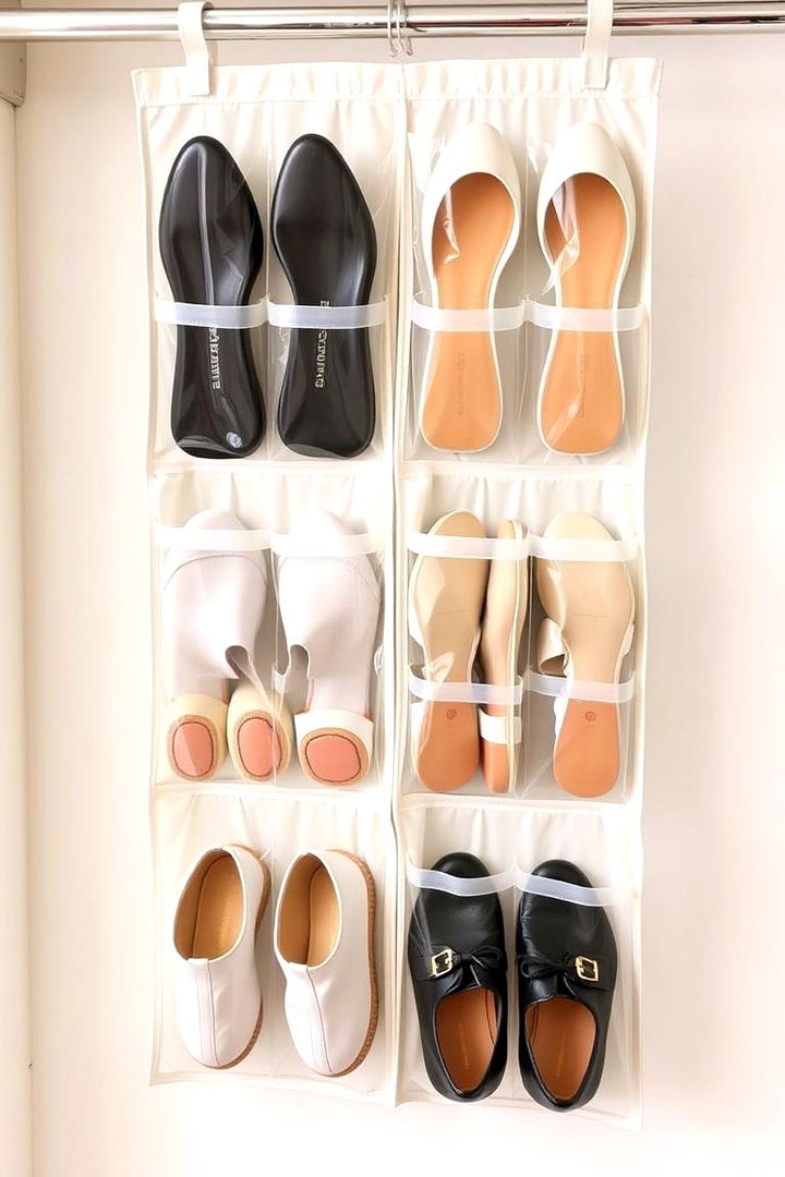 Hanging Shoe Organizer - 22 Hall Closet Organization Ideas