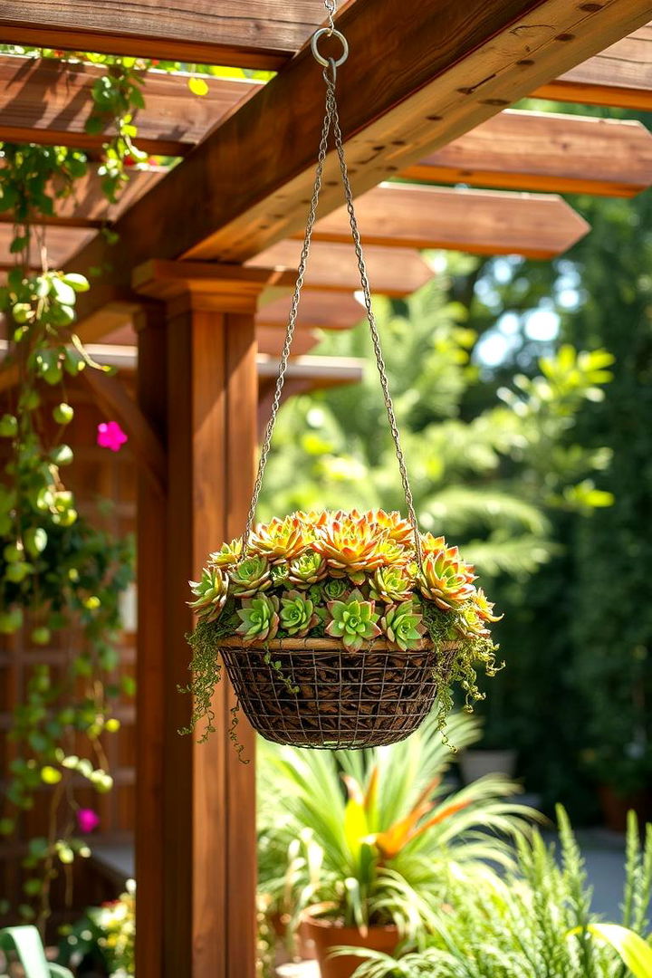 Hanging Succulent Baskets - 22 Outdoor Succulent Container Ideas