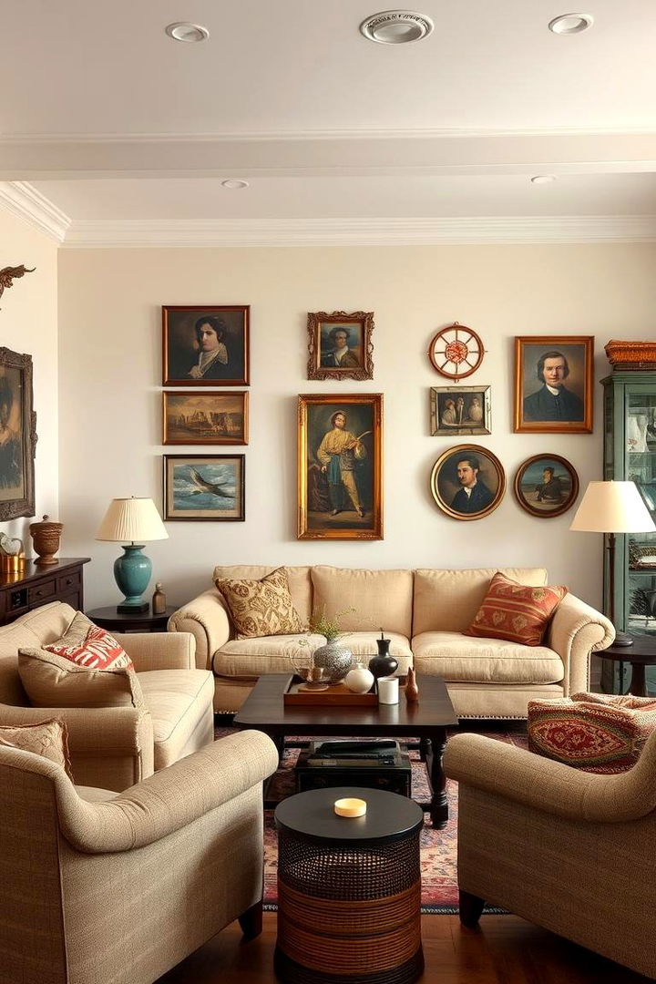 Harmonious Balance of Vintage Elements - 22 Vintage Living Room Ideas