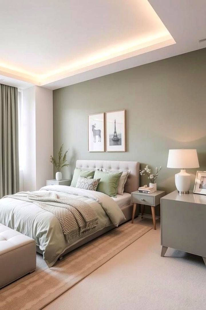 Harmonious Balancing of Neutral Colors - 22 Sage Green and Grey Bedroom Ideas